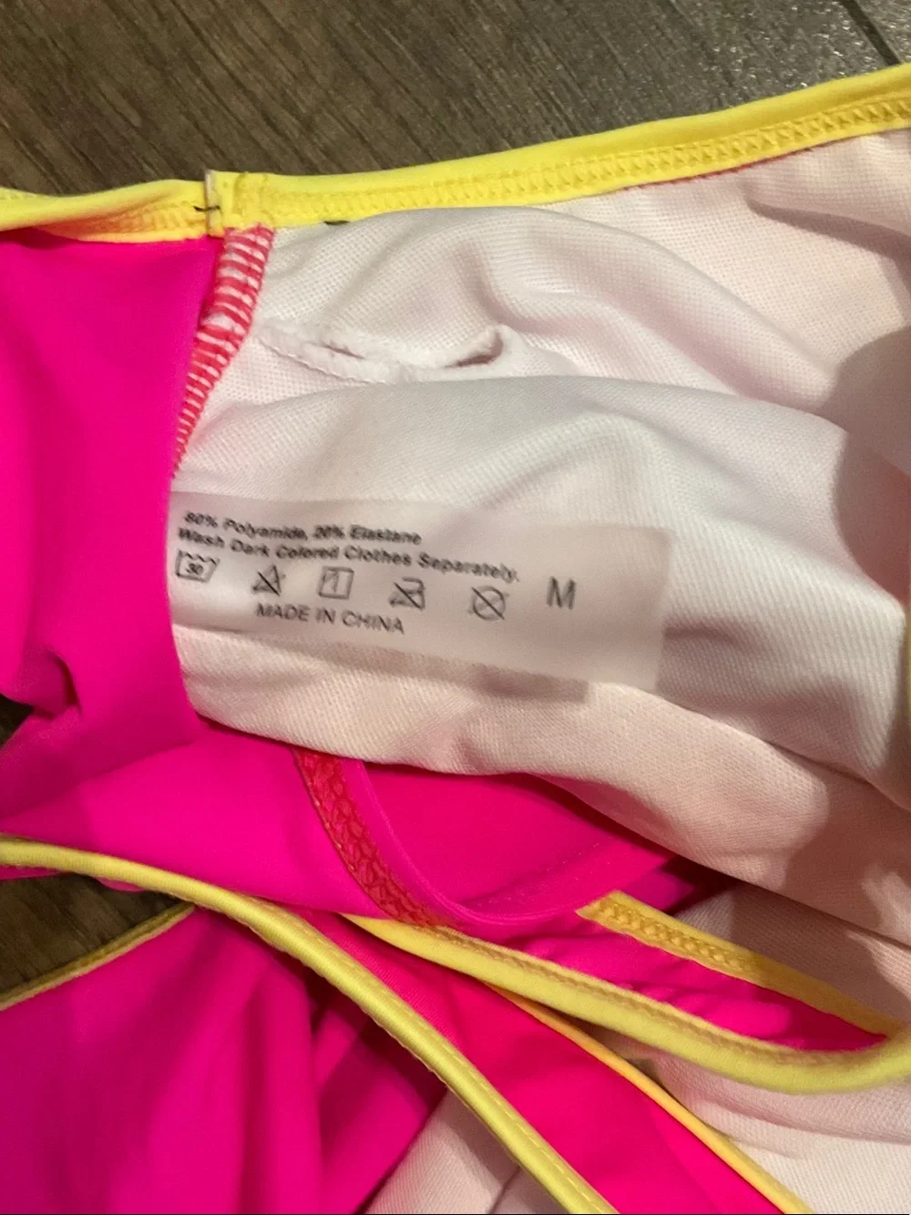 Amazon Kids Hot Pink, Orange & Yellow Two-Piece Swim Set